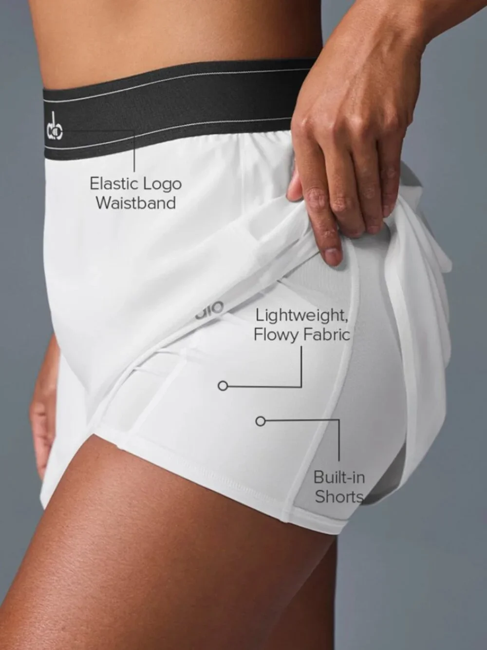 ALO Yoga NWT🏆Match Point Tennis Skirt White Mini